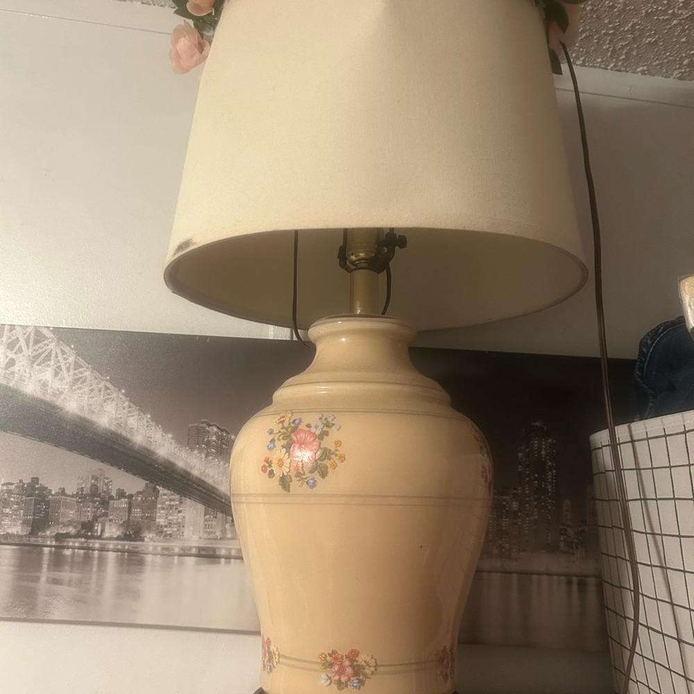 Better Homes And Gardens Cream and Pink Floral Accent Decor